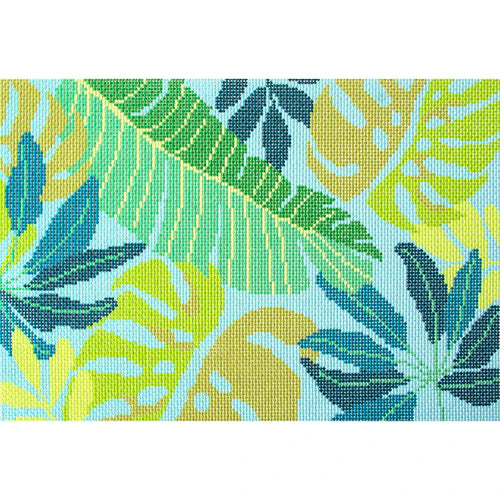 Blue Tropical Leaves