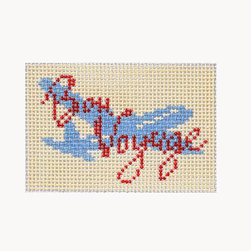Luggage Tag Bon Voyage Plane