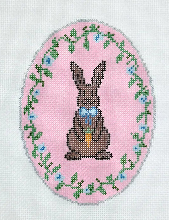 Pink Chocolate Bunny Oval