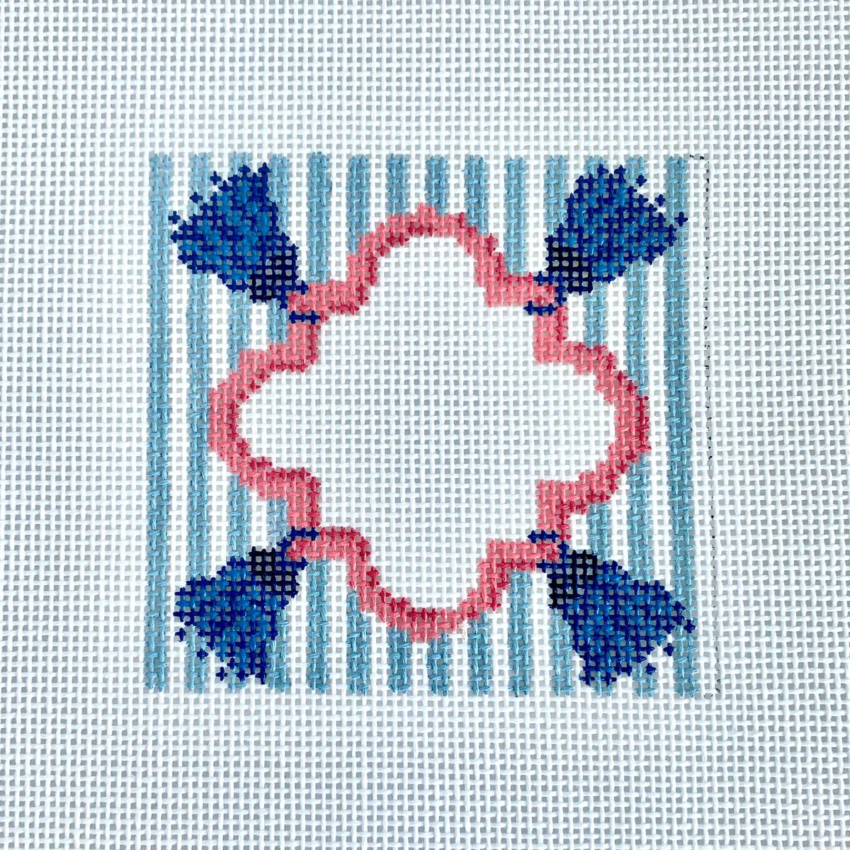 Blue 3 Tassle Square