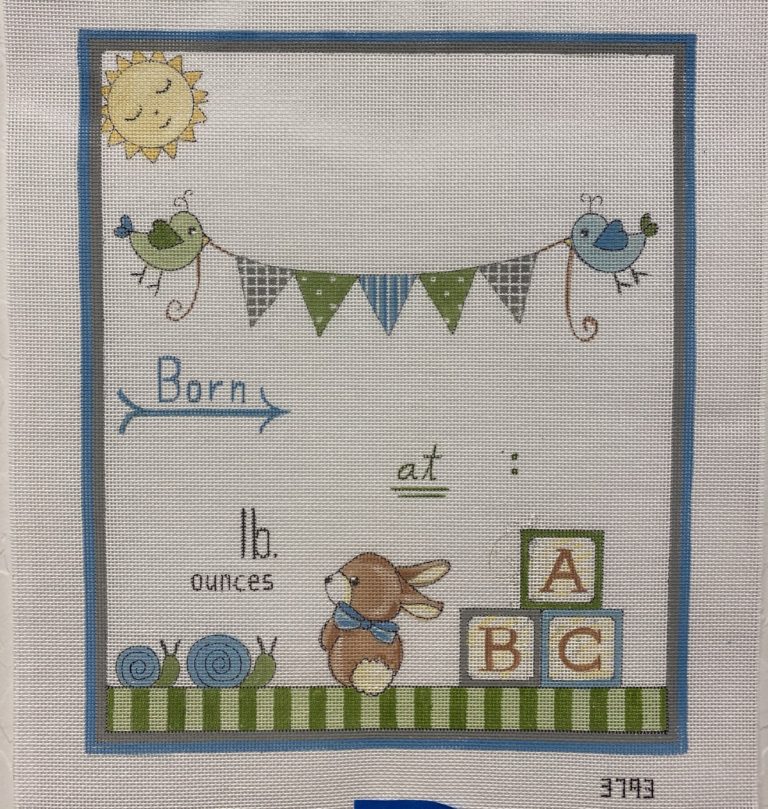 Bunny Birds Birth Announcement