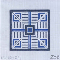 Four Squares Kit - Carrie Out Needlepoint Kit