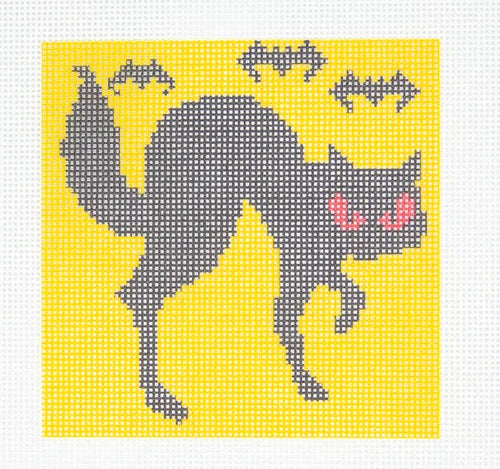 Black Cat with Bats
