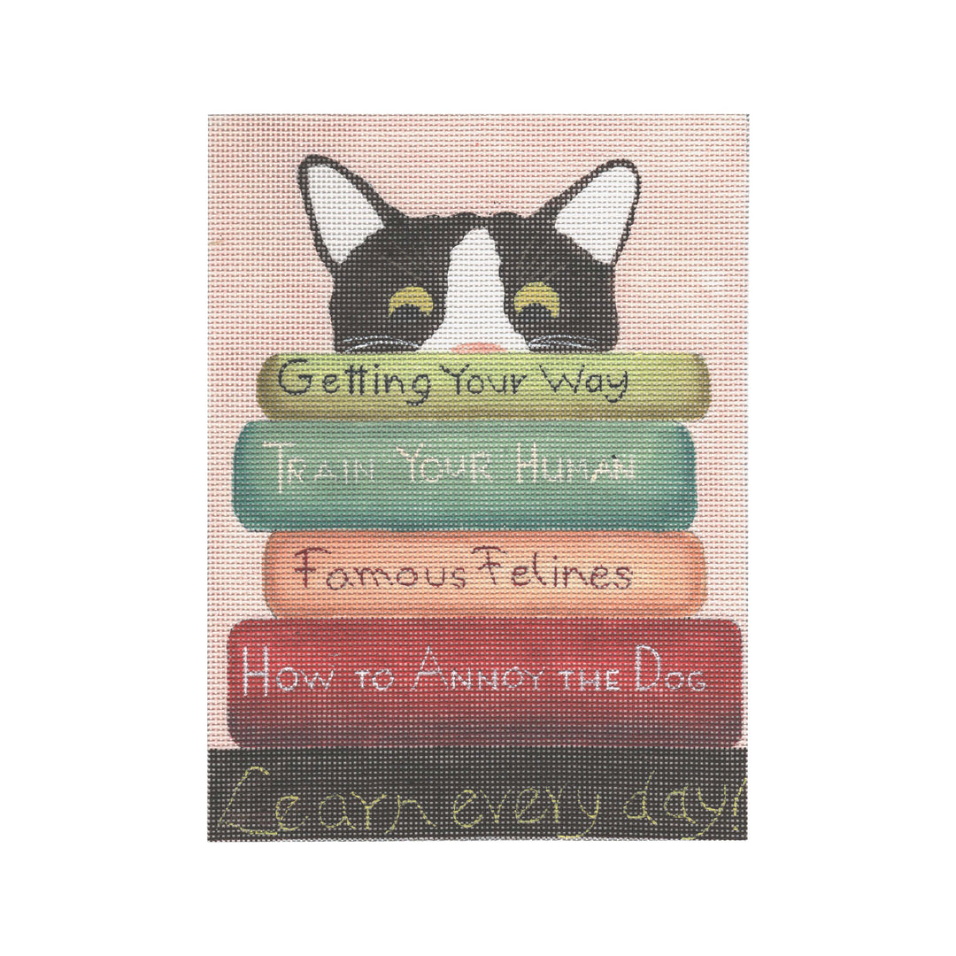 Cat With Books