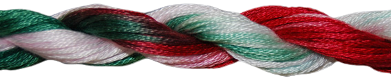 ThreadworX Overdyed Floss | 1086 Christmas Candy