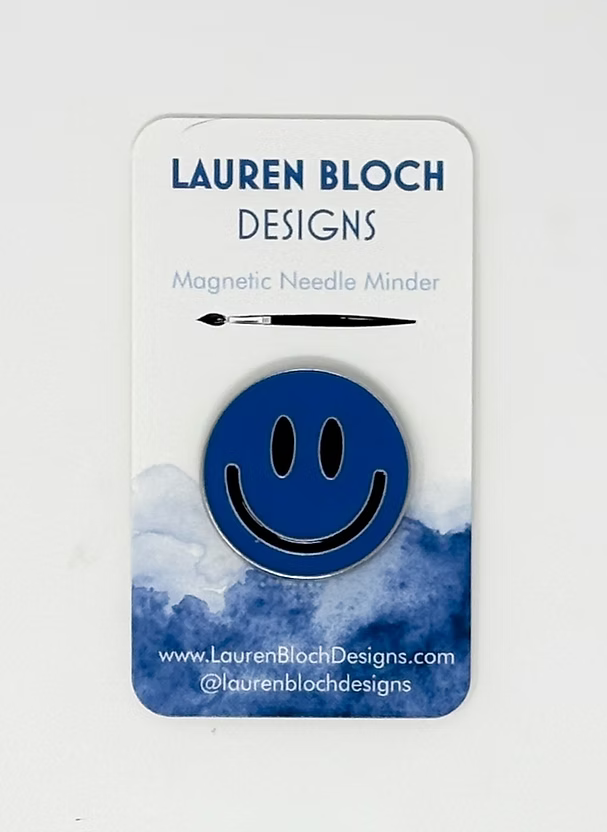 Smiley Face - Dark Blue Needle Minder