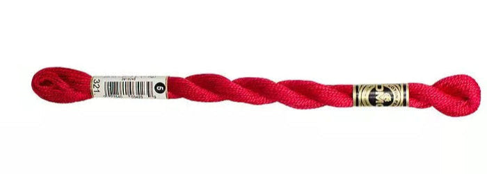DMC Pearl Cotton | 321 Metallic Carmine Red