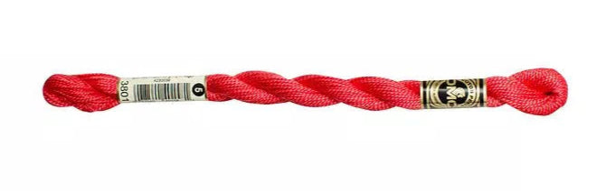 DMC Pearl Cotton | 3801 Tulip Red