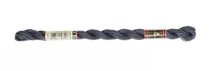 DMC Pearl Cotton | 413 Iron