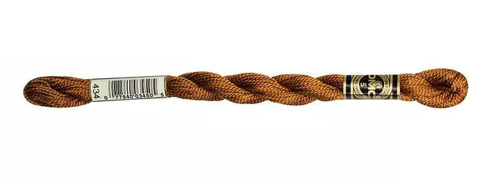 DMC Pearl Cotton | 434 Cigar Brown