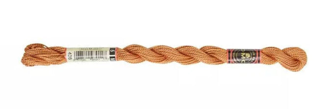 DMC Pearl Cotton | 436 Metallic Teddy