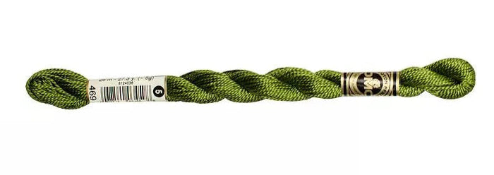DMC Pearl Cotton | 469 Golden Moss Green