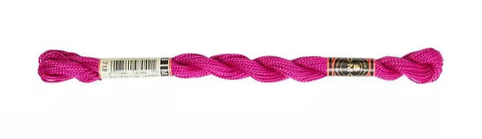 DMC Pearl Cotton | 718 Metallic Rose Magenta