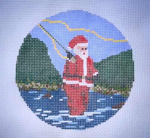 Santa Fly Pattern Map Sporty Santa Fly Fishing – Seaside Needlepoint