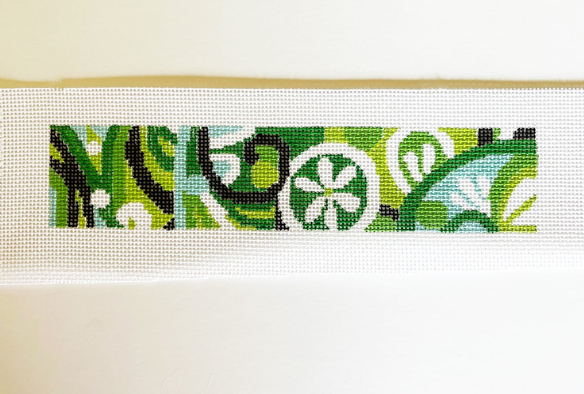 Green Pucci Inspired Key Fob Blueberry Point Canvas