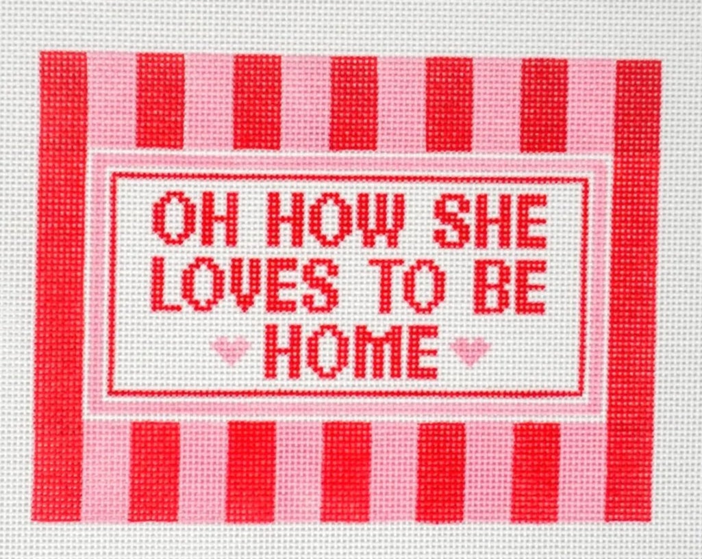 Oh How She Loves to be Home - Pink/Red