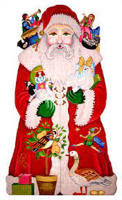 Twelve Days Santa 30" Tall