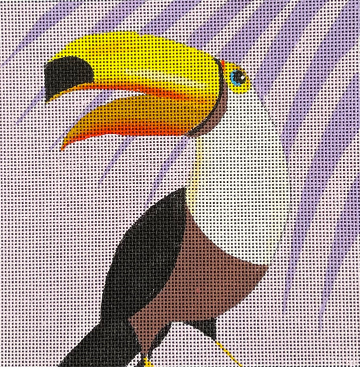 Toucan with Purple Palm