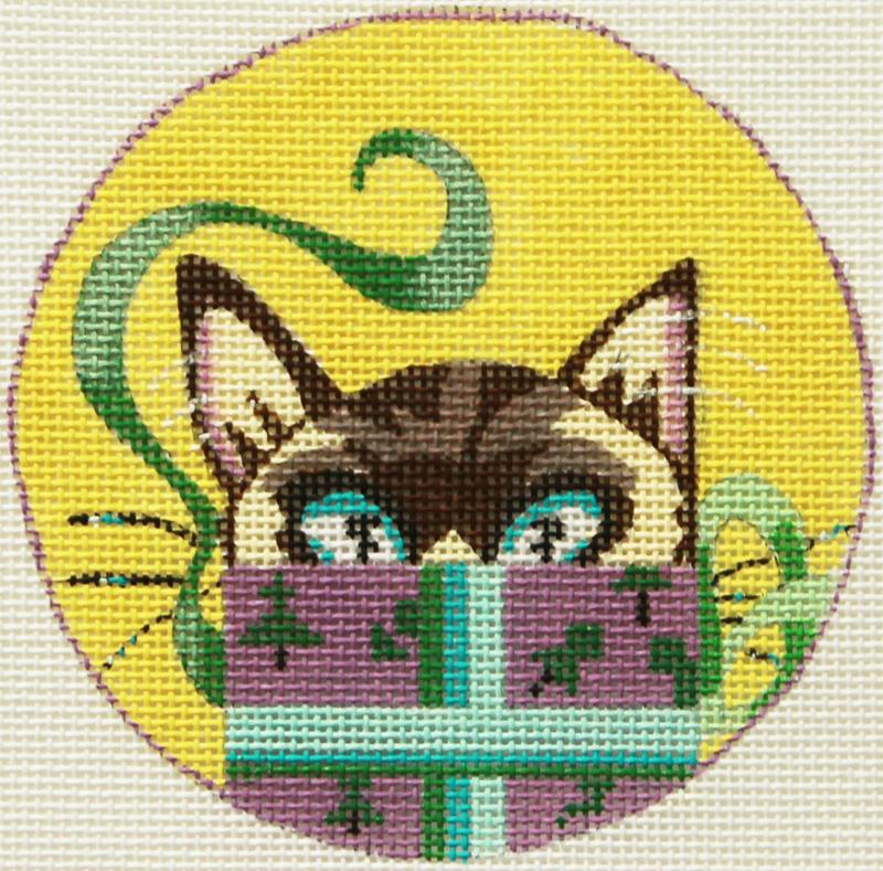 Kitten With Purple Box With Trees