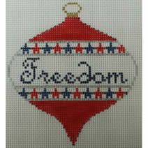 Freedom Bauble with Stars on Red