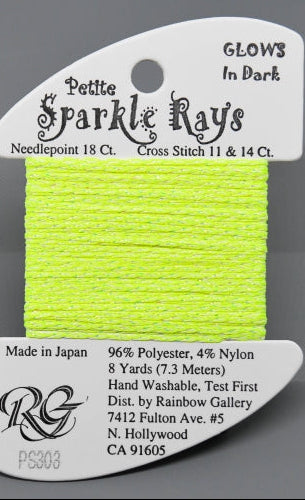 Petite Sparkle Rays | PS303 Chartreuse Glow in the Dark