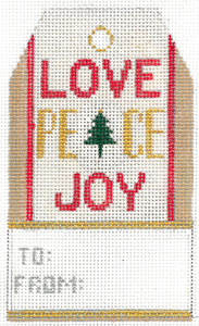 Love Peace Joy Gift Tag