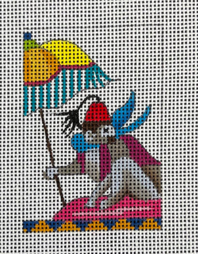 Monkey Holding Umbrella Luggage Tag Insert