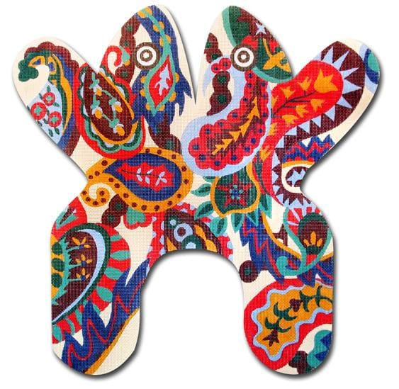 Paisley Frog - Red & Gold
