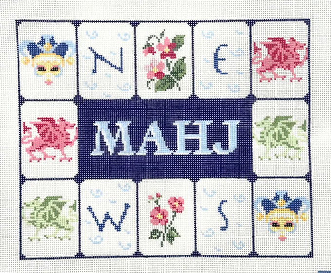 Mahj Tile Pouch - Blue