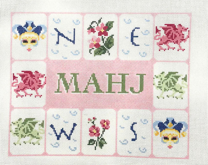 Mahj Tile Pouch - Pink