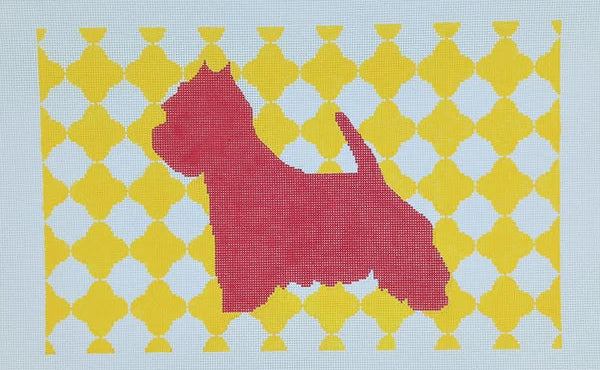 Mod Westie Pillow