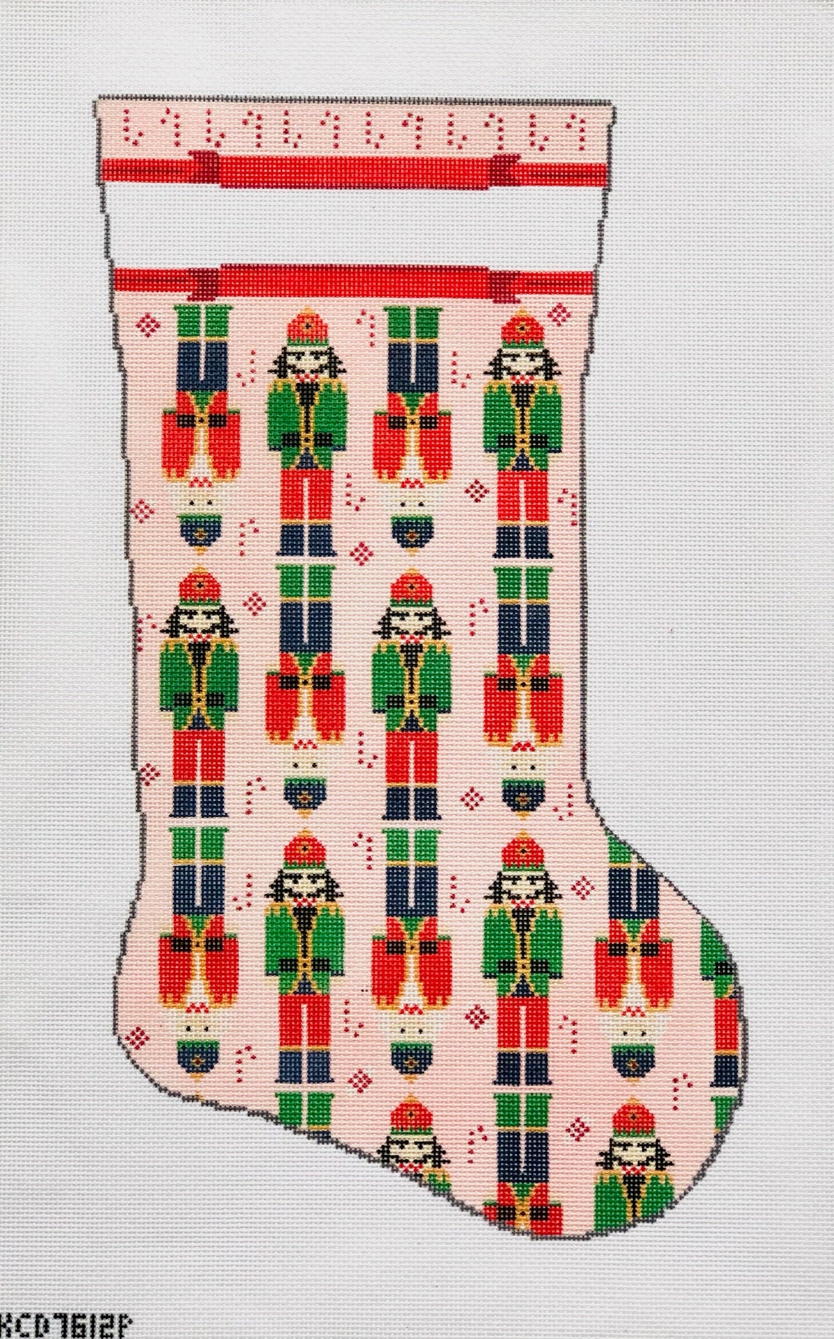 Nutcracker Stocking on Pink Stocking