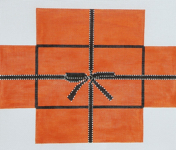 Orange Box with Brown Ribbon Brick Cover