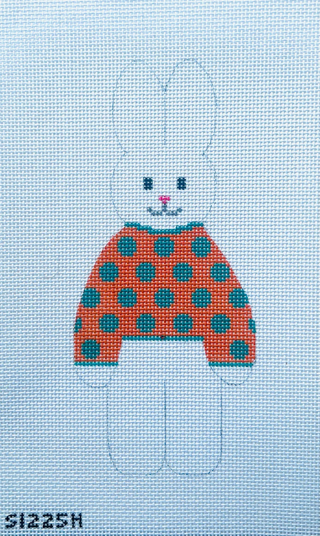 Orange and Teal Polka Dot Bunny