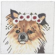 Papillon w/ Floral Crown