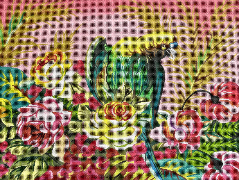 Parrot on Roses