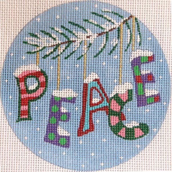 Christmas Peace in Pinks Ornament