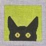 Peeky Kitty Green 3X3