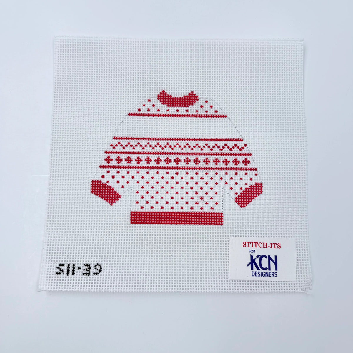 Red and White Pullover