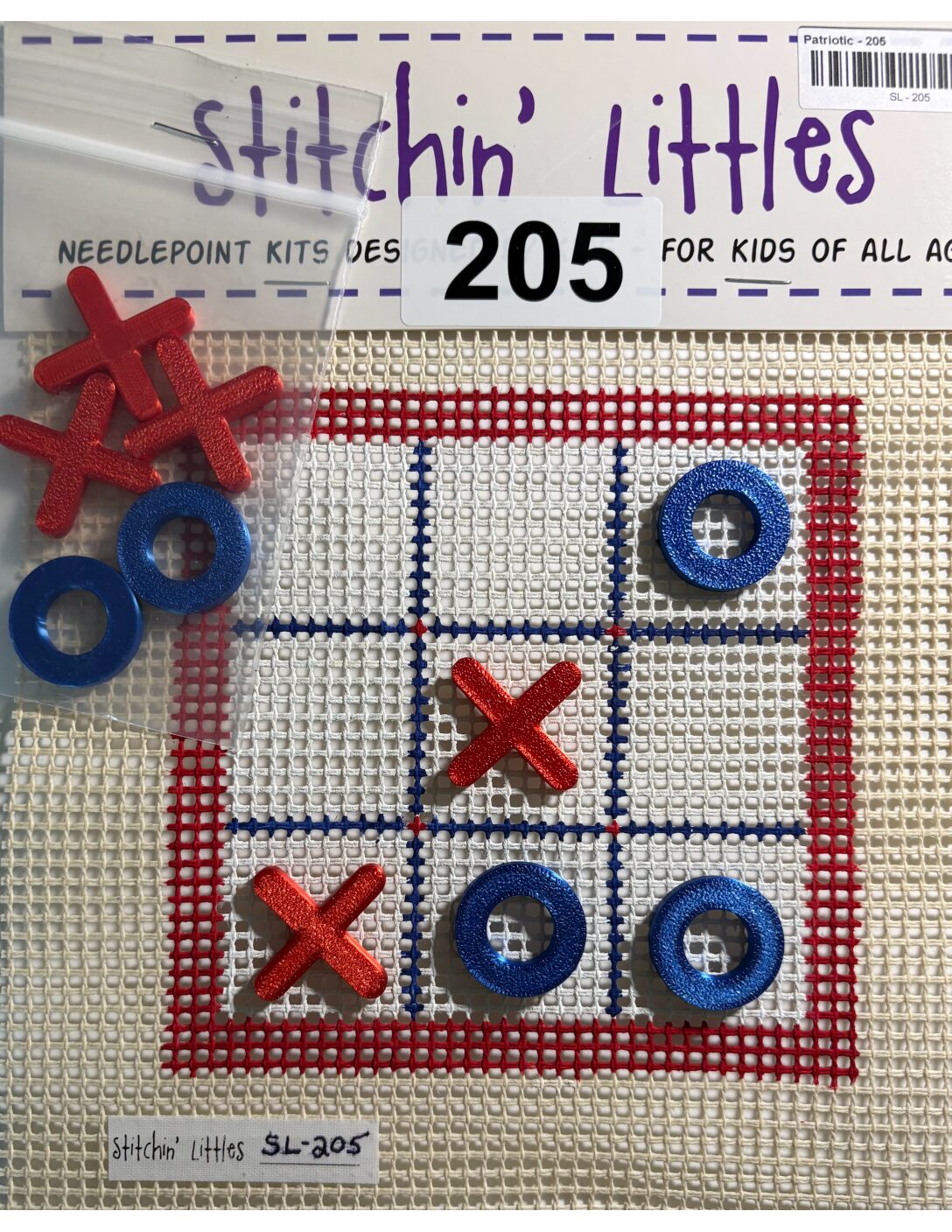 Stitchin' Littles - Patriotic Tic Tac Toe Board