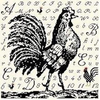 Toile Rooster - Dark Navy