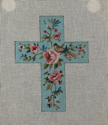 Floral Cross w/ Bird