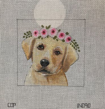 Yellow Lab w/ Floral Crown