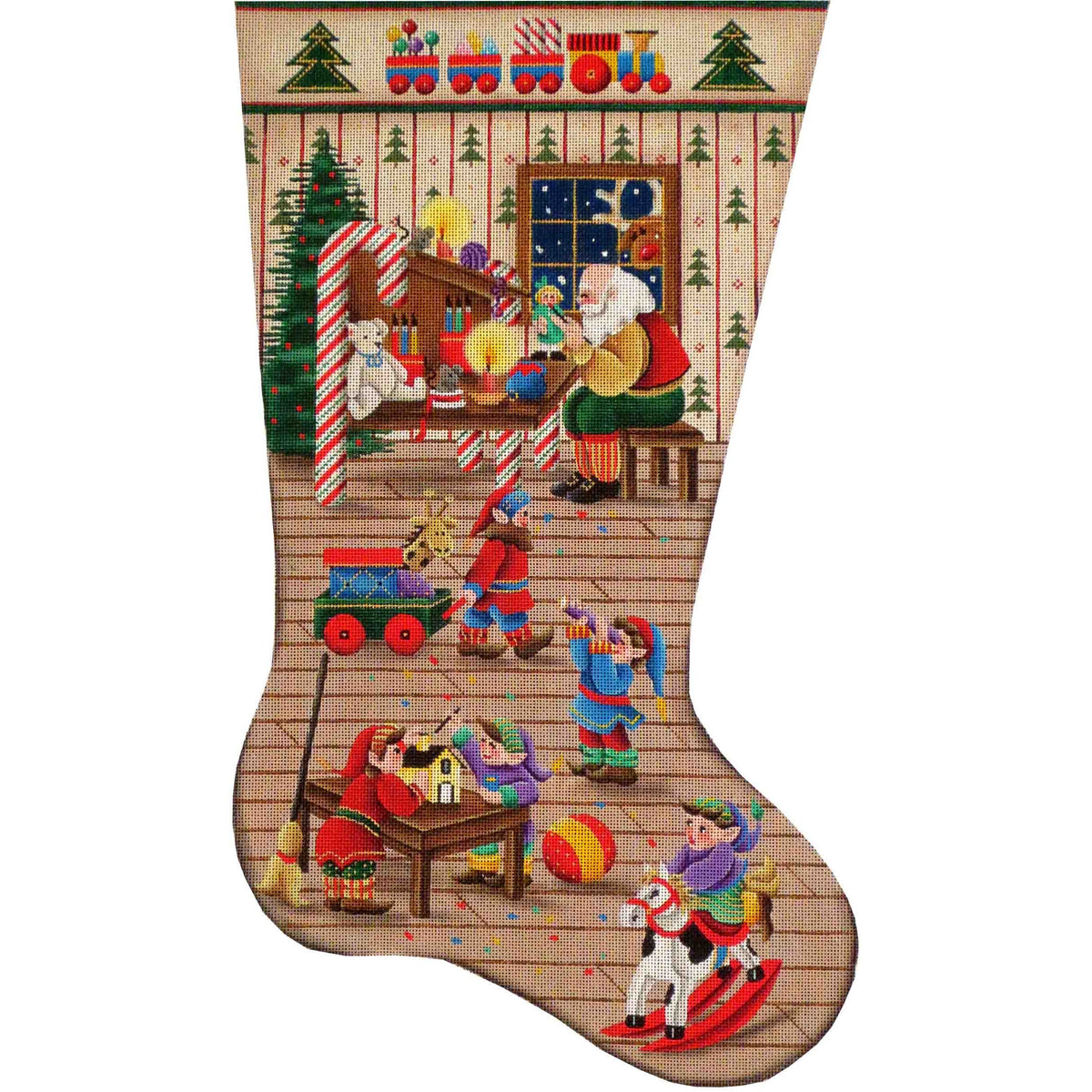Santa's Workshop Stocking