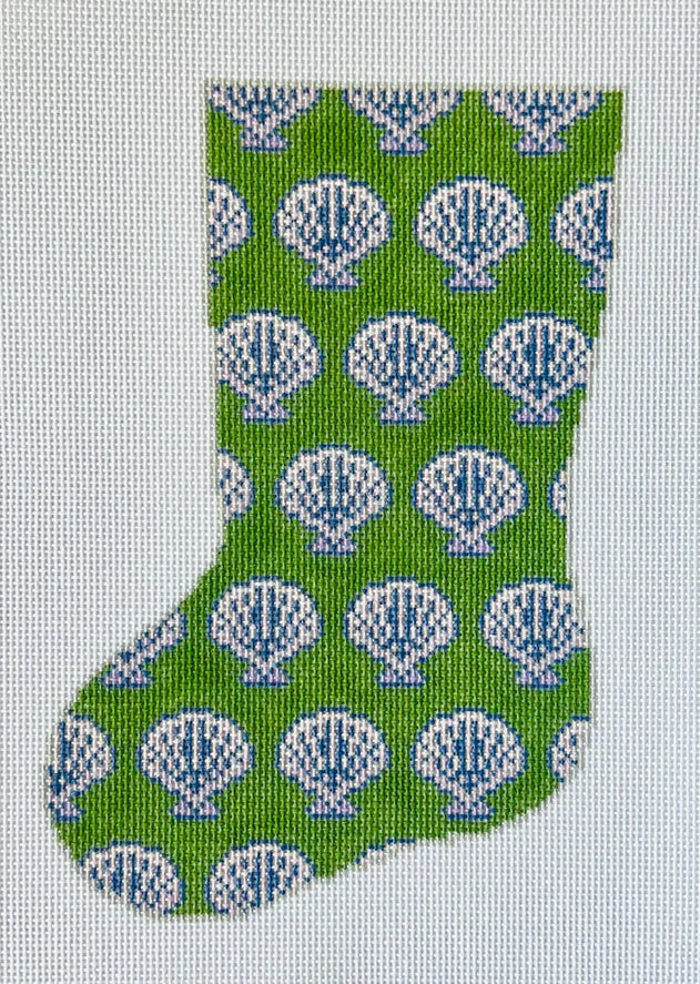 Scallops and Lavender Midsize Stocking Canvas