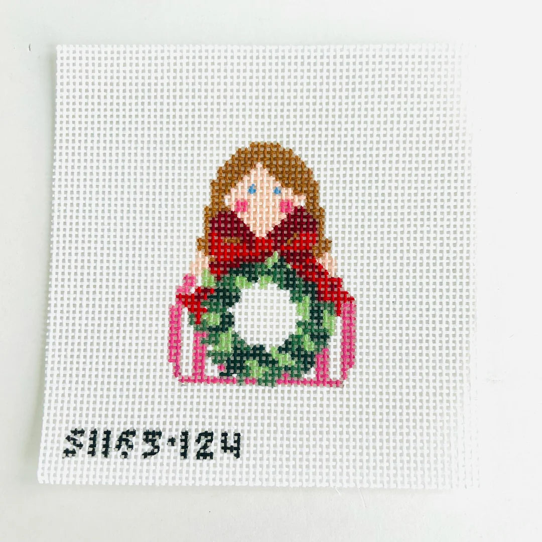 SCT Designs Wreath with Red Bow Angel