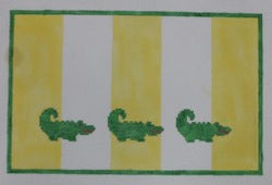 Alligators on Yellow Stripe
