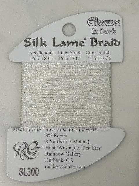 Silk Lame Braid | SL300 White Glow in the Dark