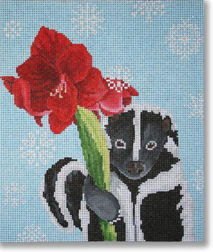 Skunk With Amaryllis