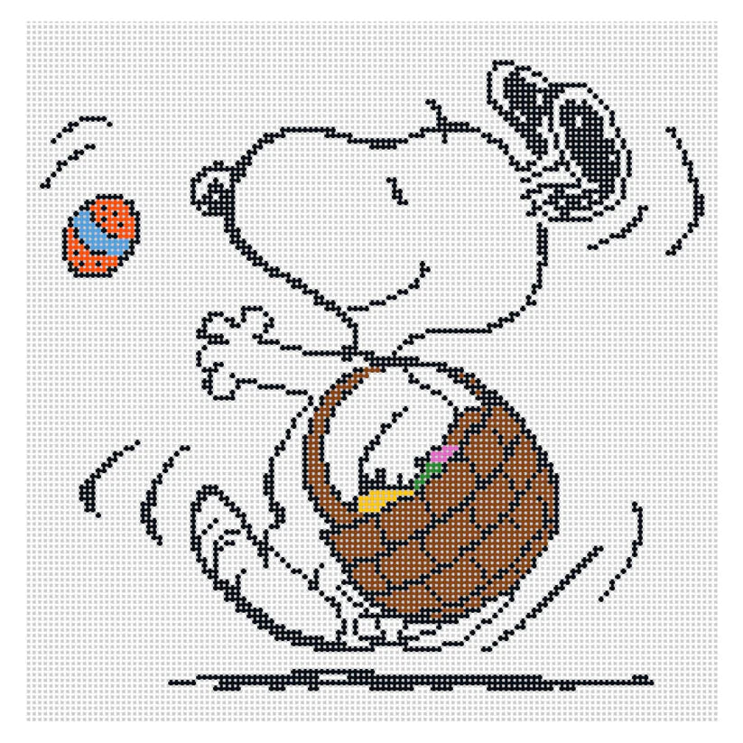 Snoopy Dancing with Easter Basket